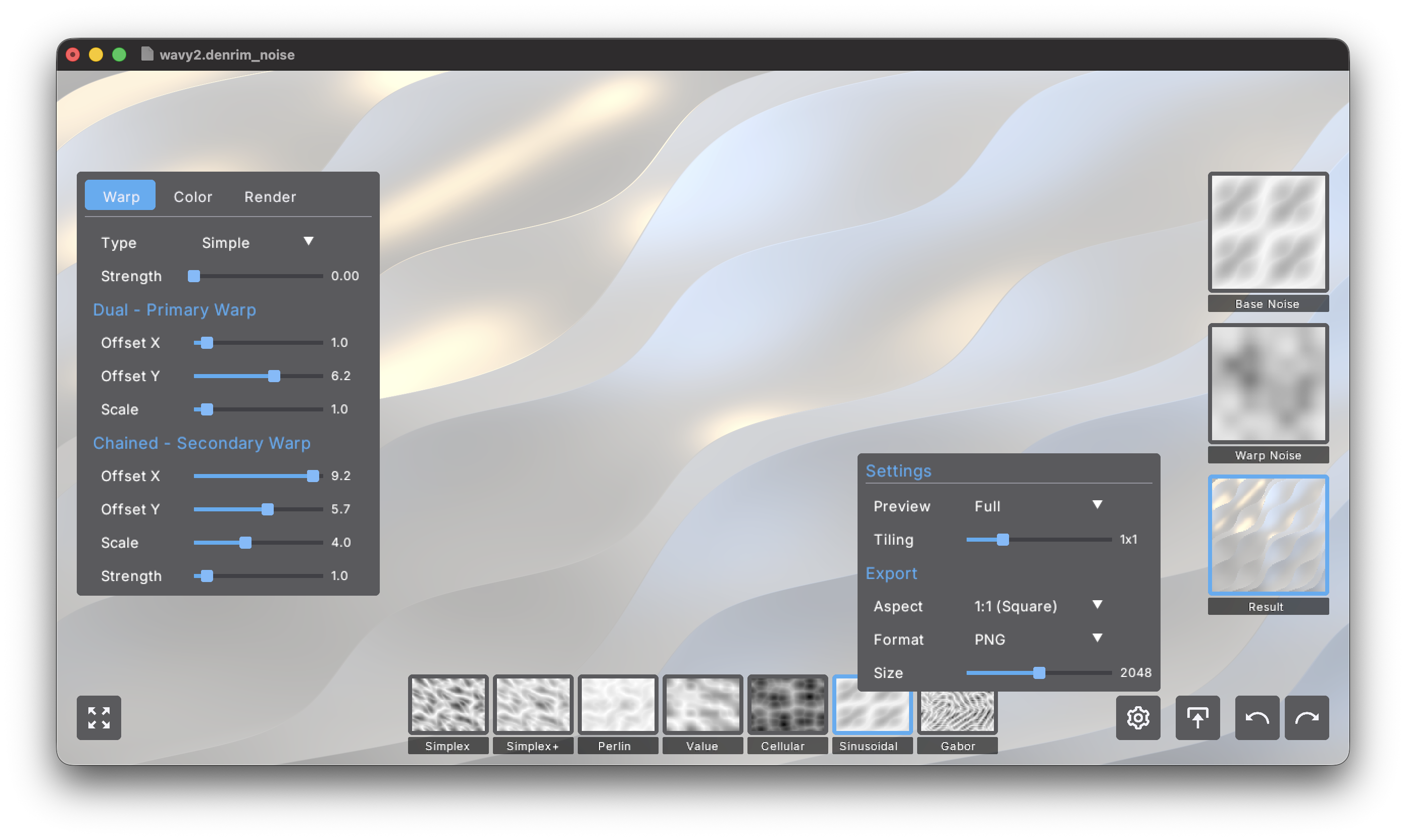 Denrim Noise Settings