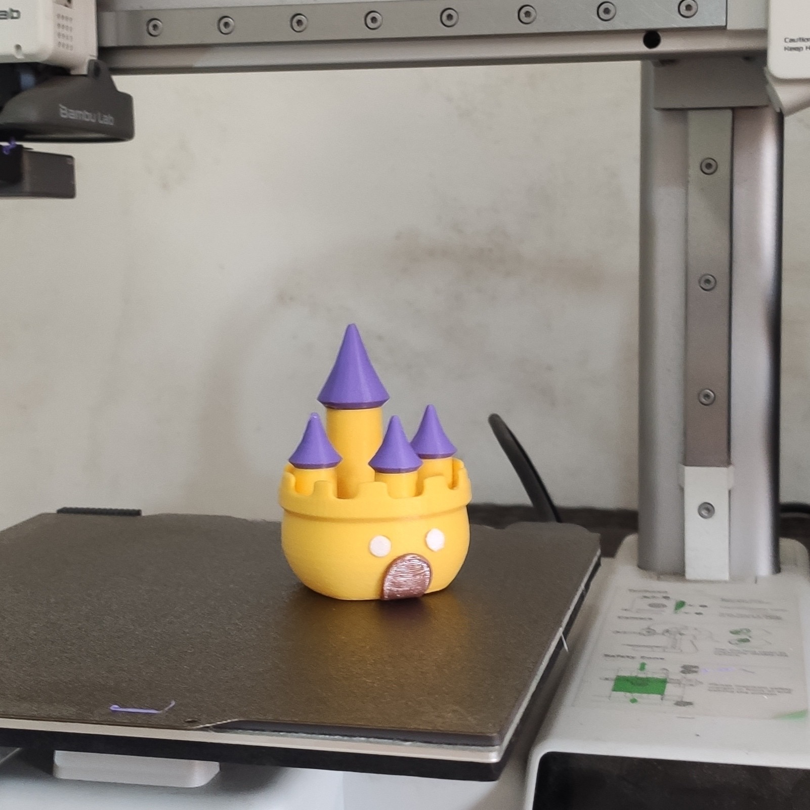 The finished castle, 3D printed from the Denrim Forge model